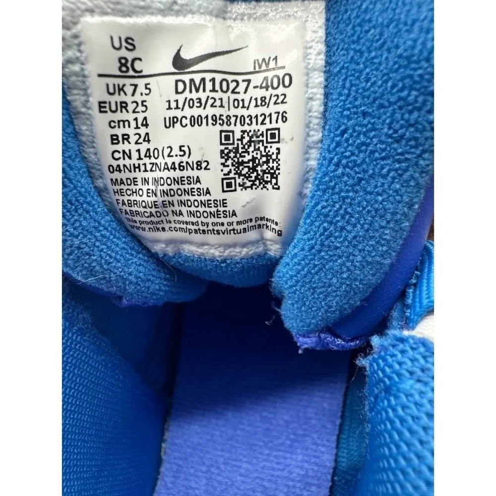 Nike Air More Uptempo GS Royal Blue White Sneakers Kids US 8C DM1027-400